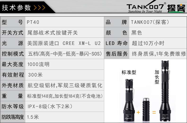 手電PT10，為戰(zhàn)術(shù)而生